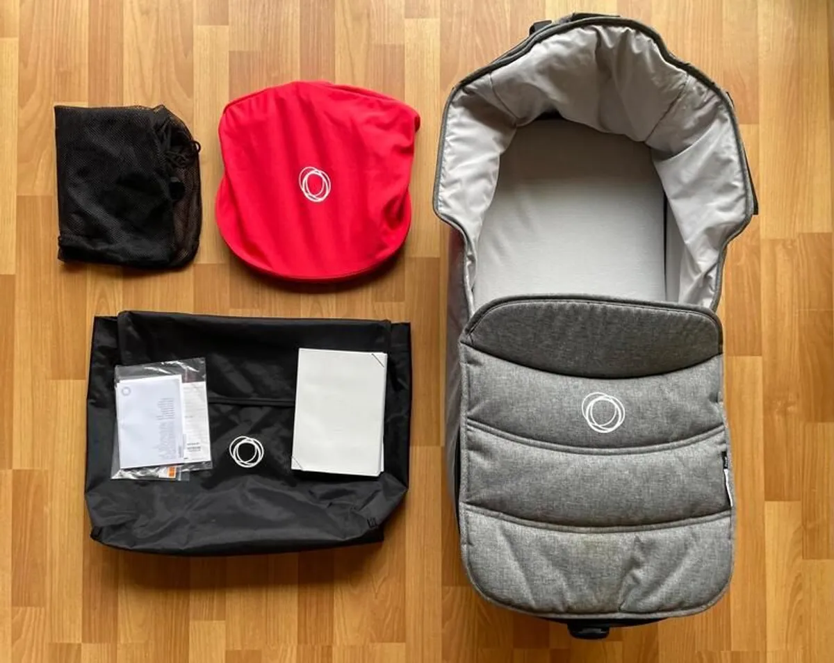 Bugaboo Fox Travel System with Bassinet & Extra Red Canopy - Image 1