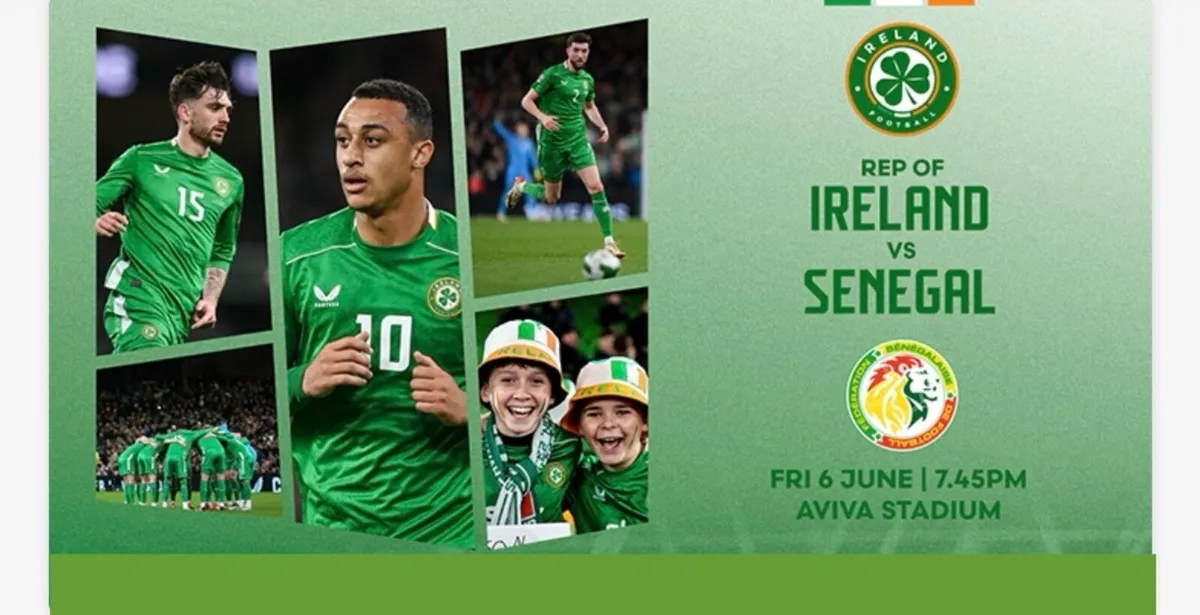 Ireland v Senegal x 2 Front Row Pitch