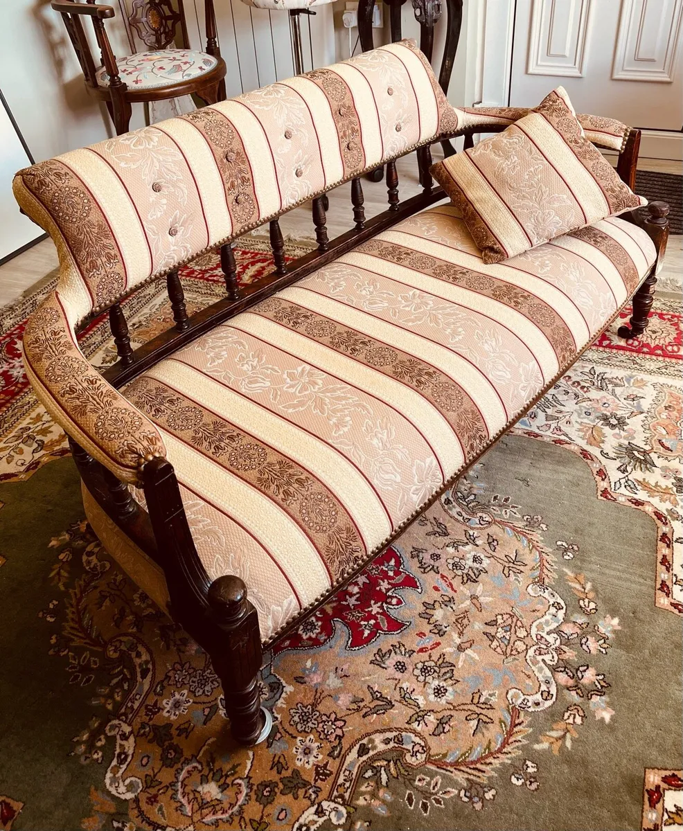 Two seater antique Edwardian sofa - Image 2