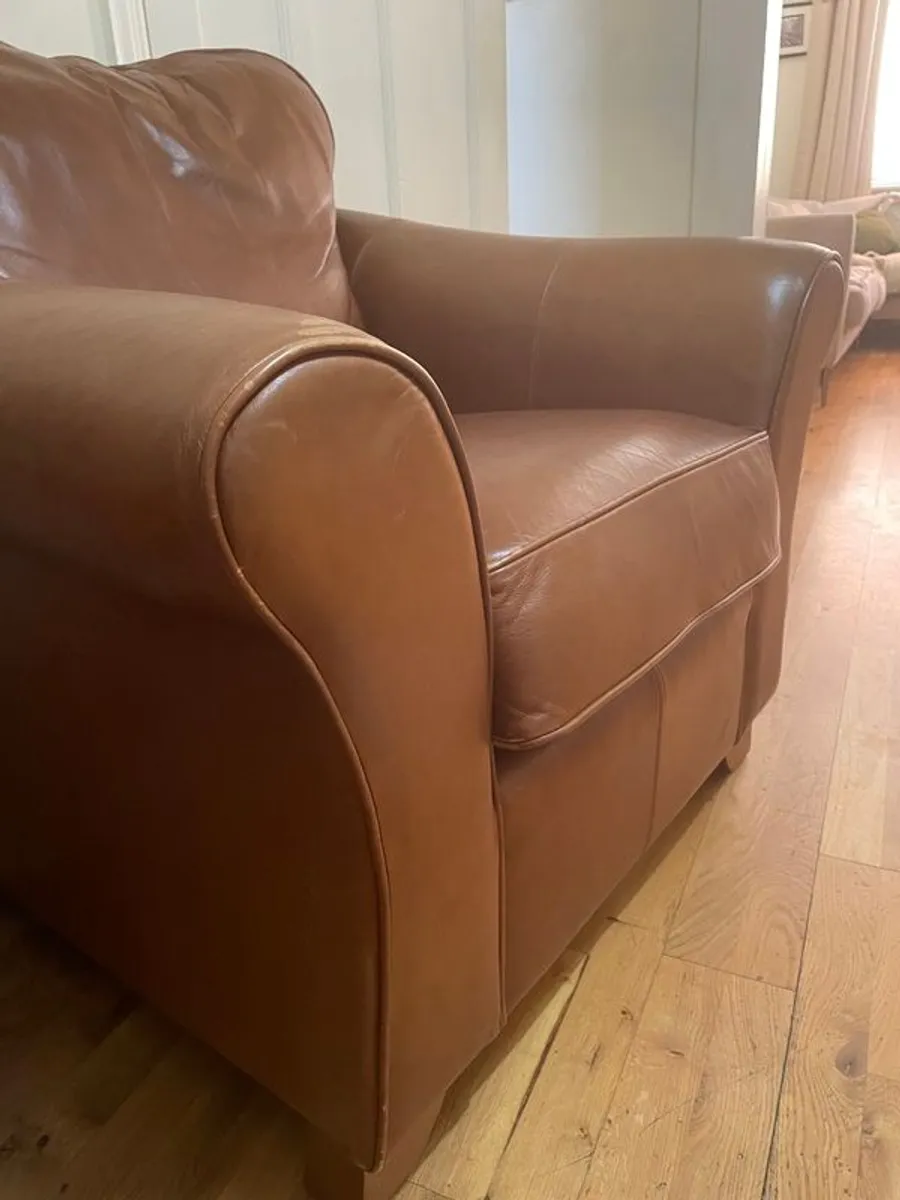 Marks and Spencers leather armchair - Image 1