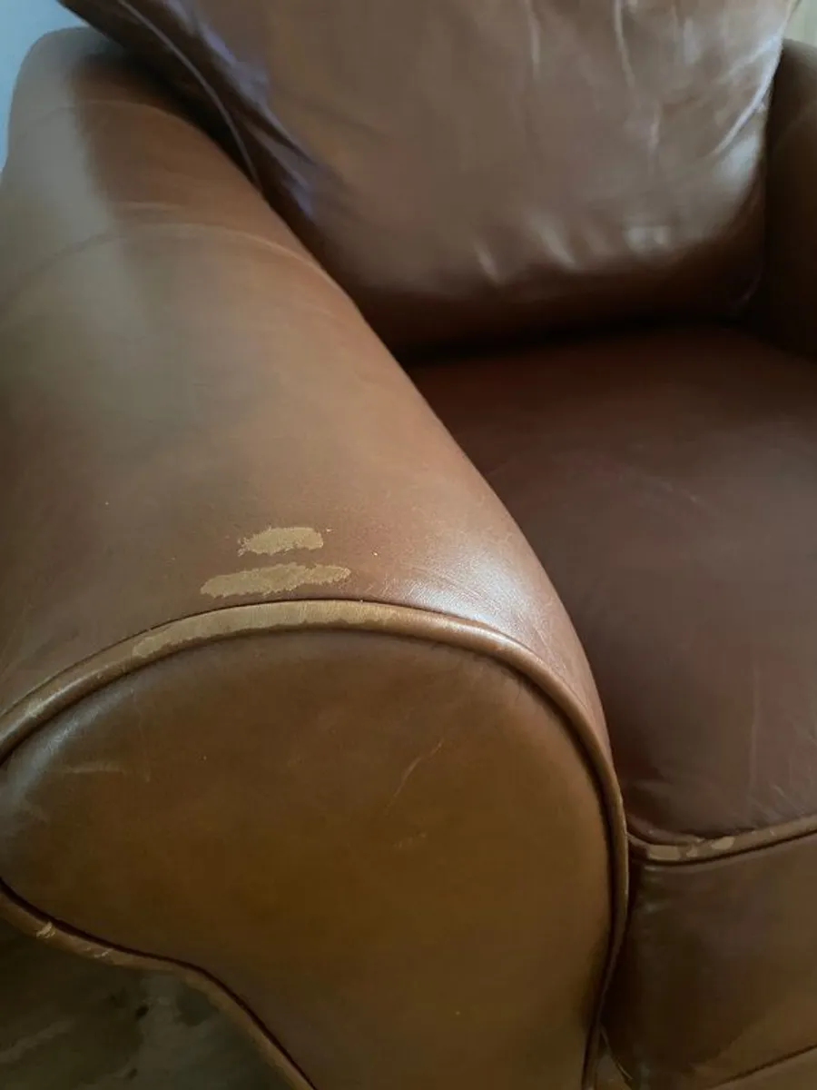 Marks and Spencers leather armchair - Image 3
