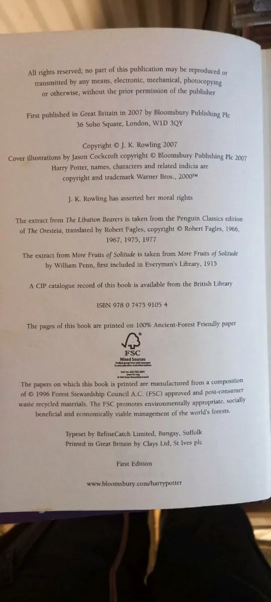 Harry Potter First UK Edition Hardback - Image 3