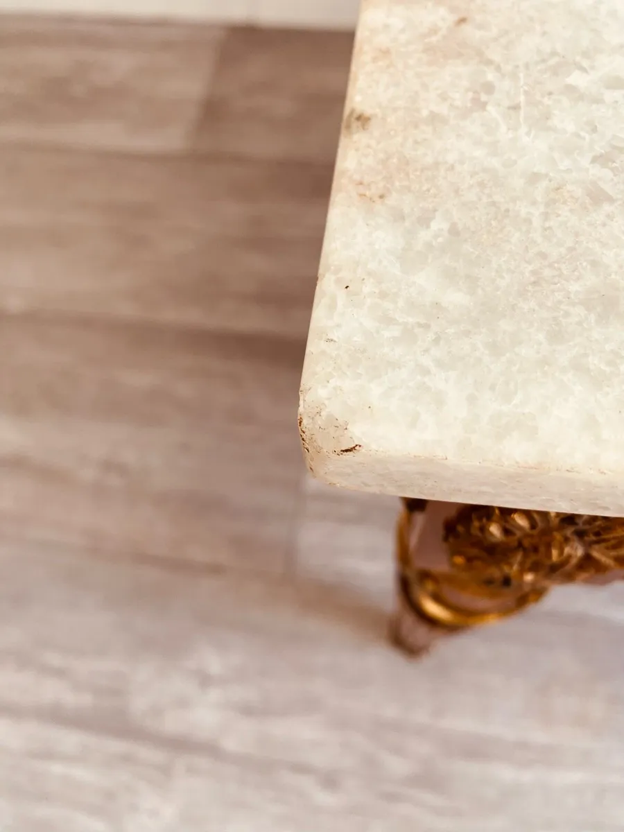 Vintage French Style Marble Coffee Table - Image 4