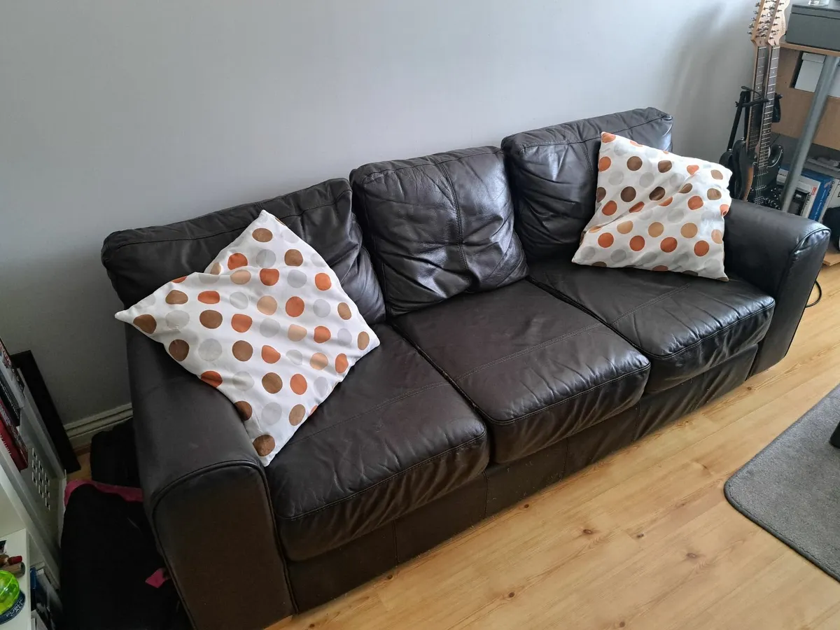 Leather Sofas for Sale 3 + 2 Seater - Image 1