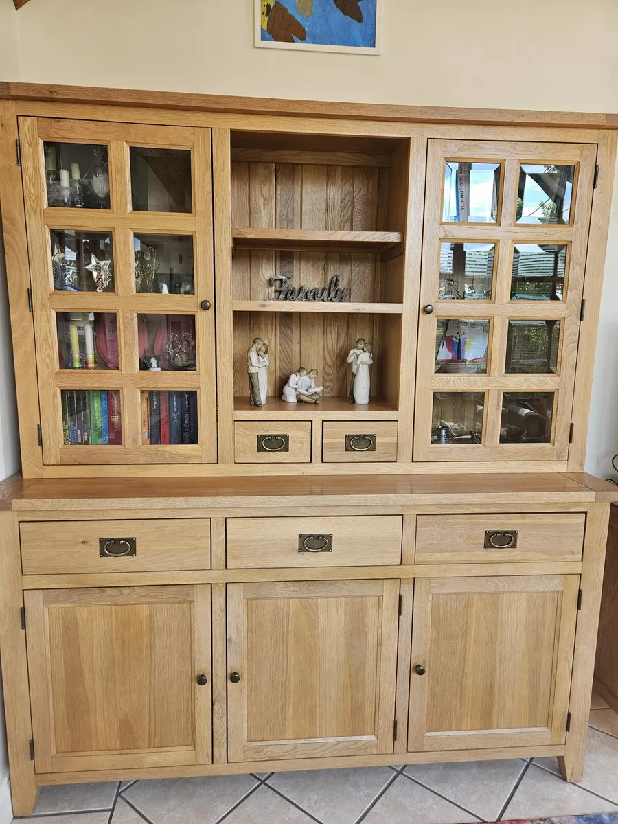 Large Oak Bookcase/display cabinet - Image 2