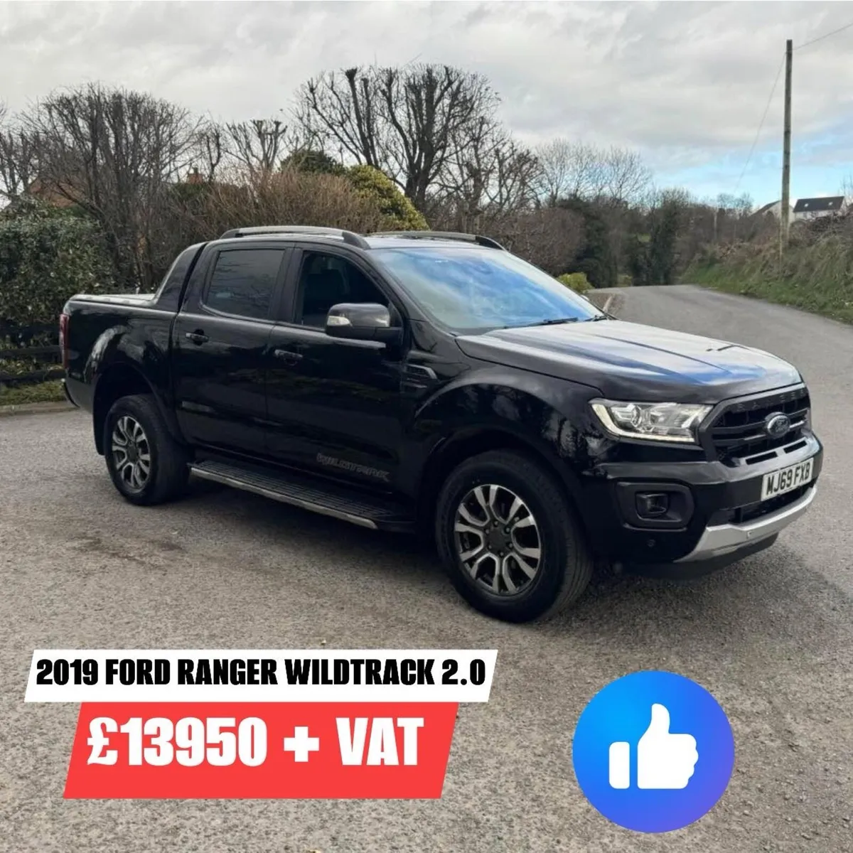 2019 FORD RANGER 2.0 WILDTRACK CREW CAB PICKUP - Image 1