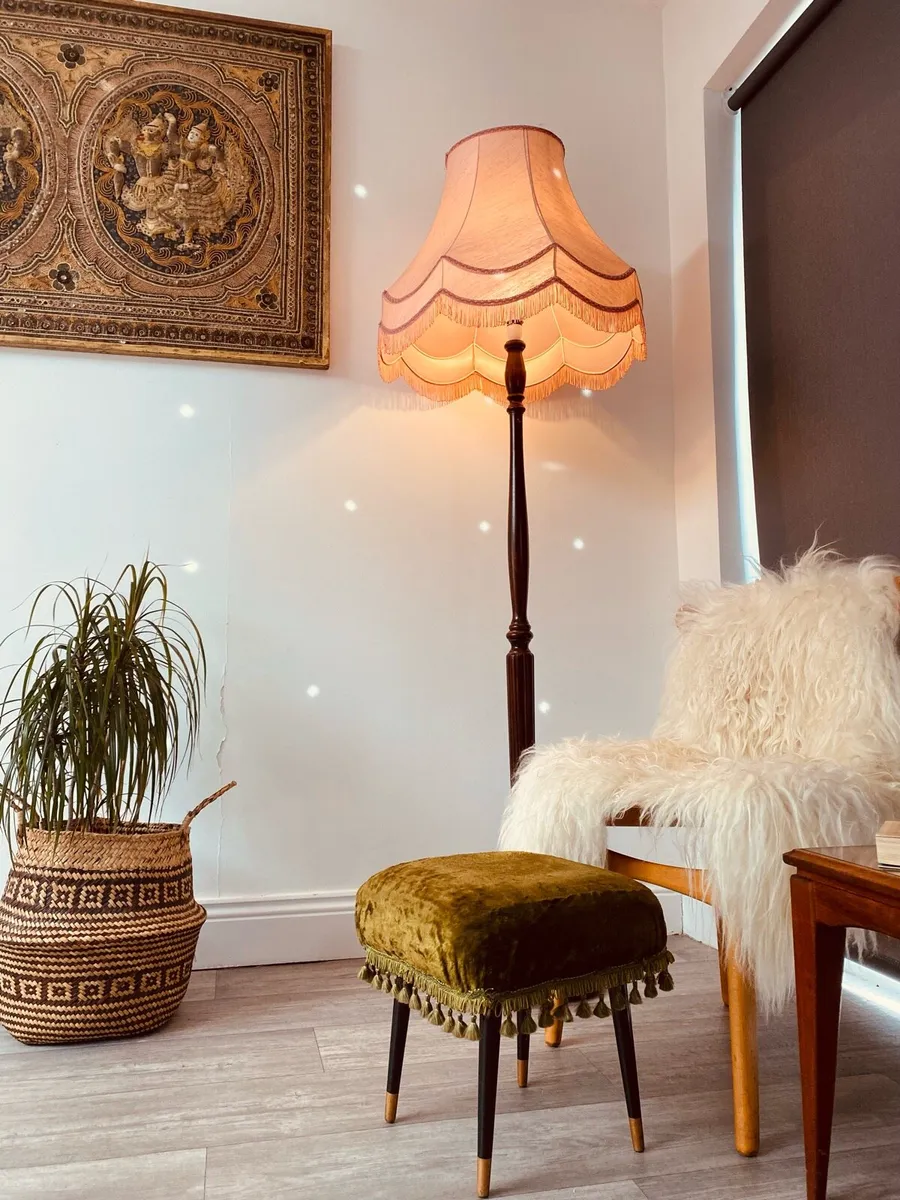 Vintage Tall Floor Lamp - Image 1