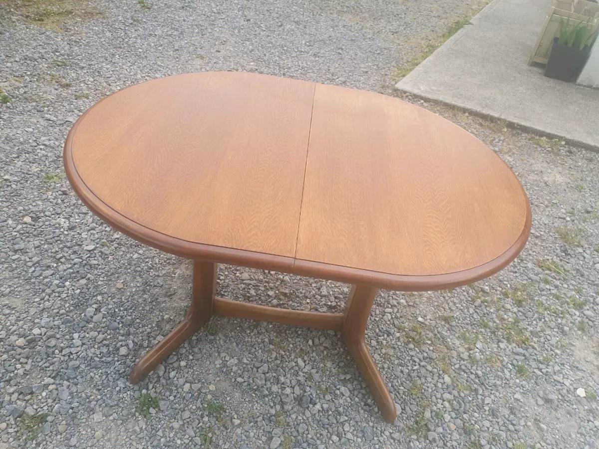 Mid century danish teak whale tale table - Image 1