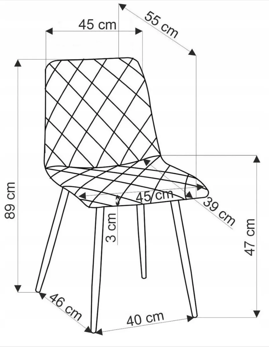 4 Upholstered Chair Velour Metal Beige Black - Image 4