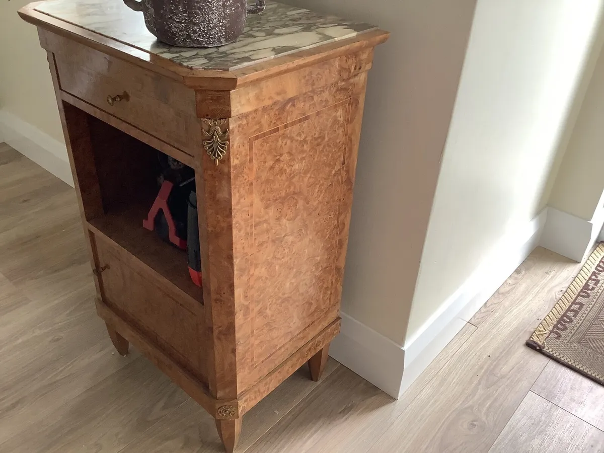 Antique French Classic Bedside Table, 1800s - Image 3