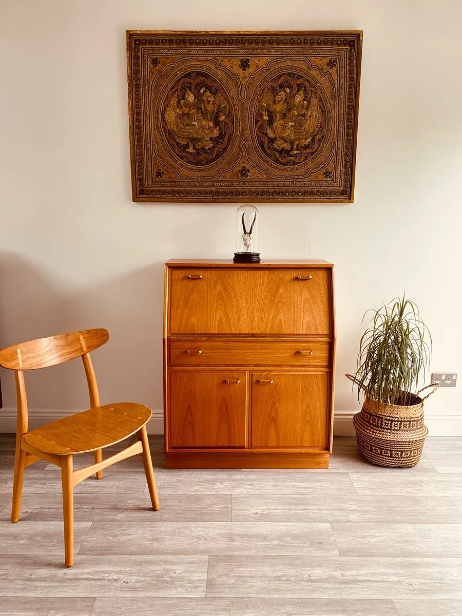 Mid Century Writing Bureau Desk Work Station - Image 1