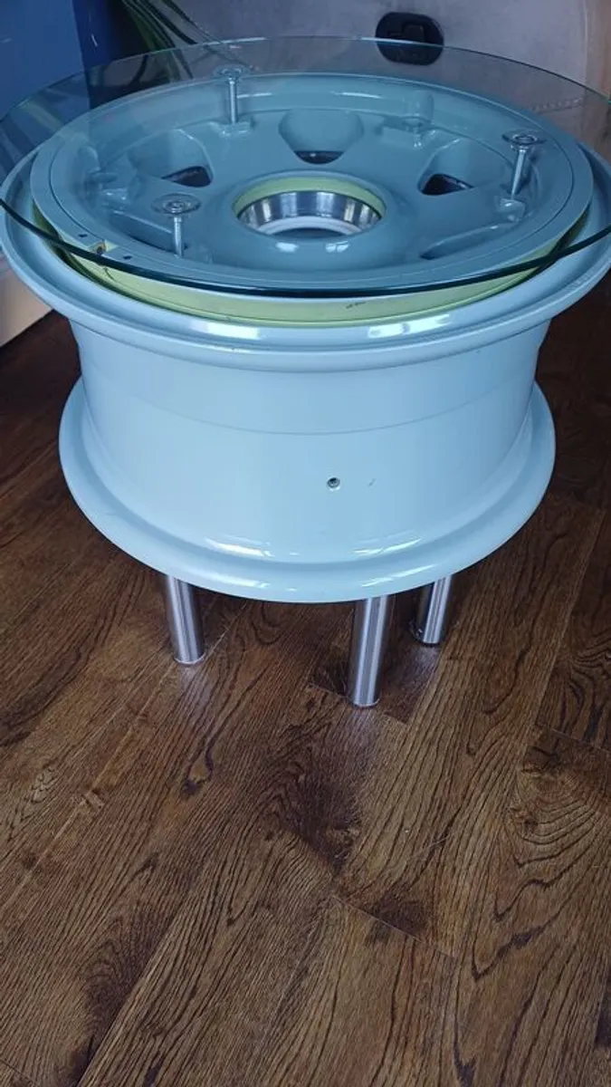 Up cycled Eurofighter Typhoon Main Wheel Coffee Table - Image 4