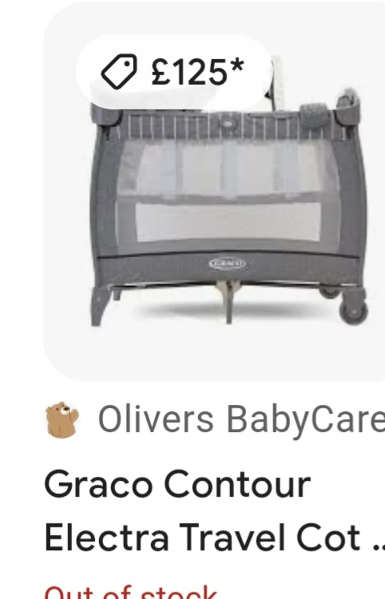 BRAND NEW GRACO ELECTRA TRAVEL COT WITH CHANGER - Image 2