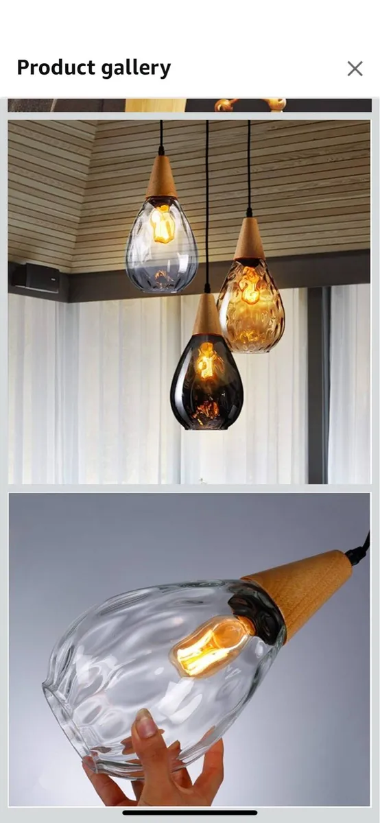 Pendent light with glass shade - Image 4