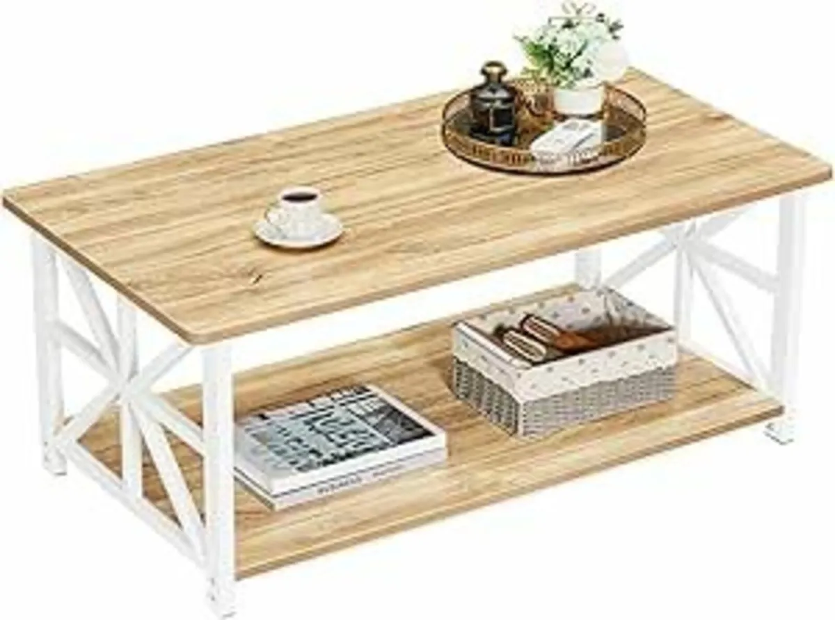 Coffee Table Storage 100x52cm Living Room Office - Image 2