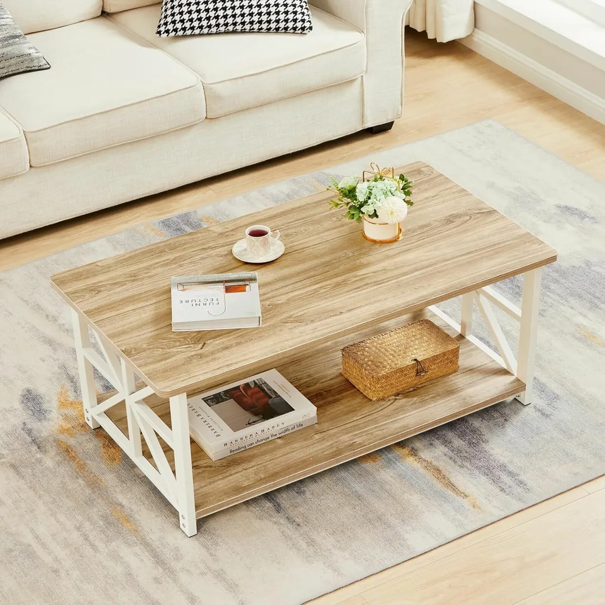 Coffee Table Storage 100x52cm Living Room Office - Image 1