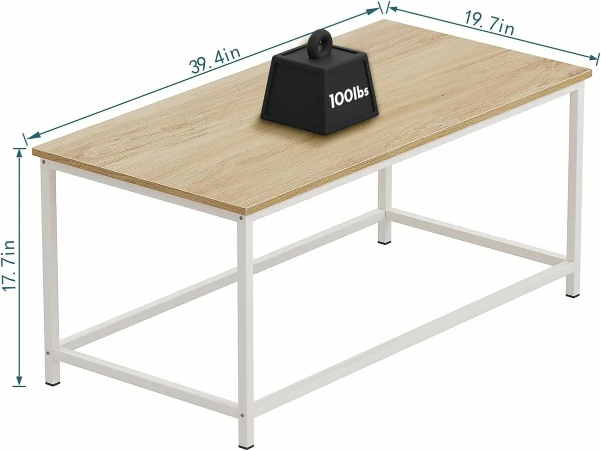 Coffee Table living room Modern Design 100x50cmOak - Image 2
