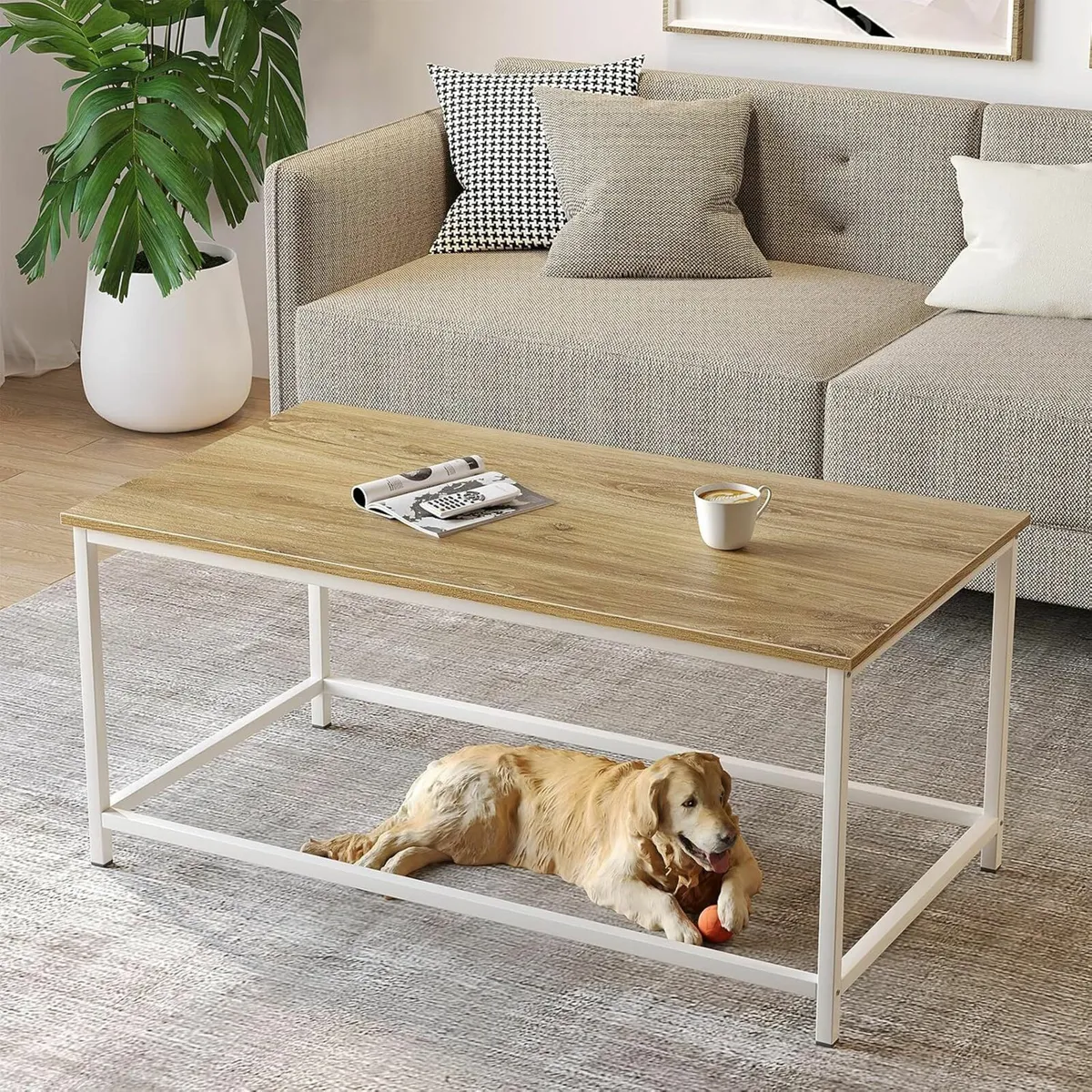 Coffee Table living room Modern Design 100x50cmOak - Image 1
