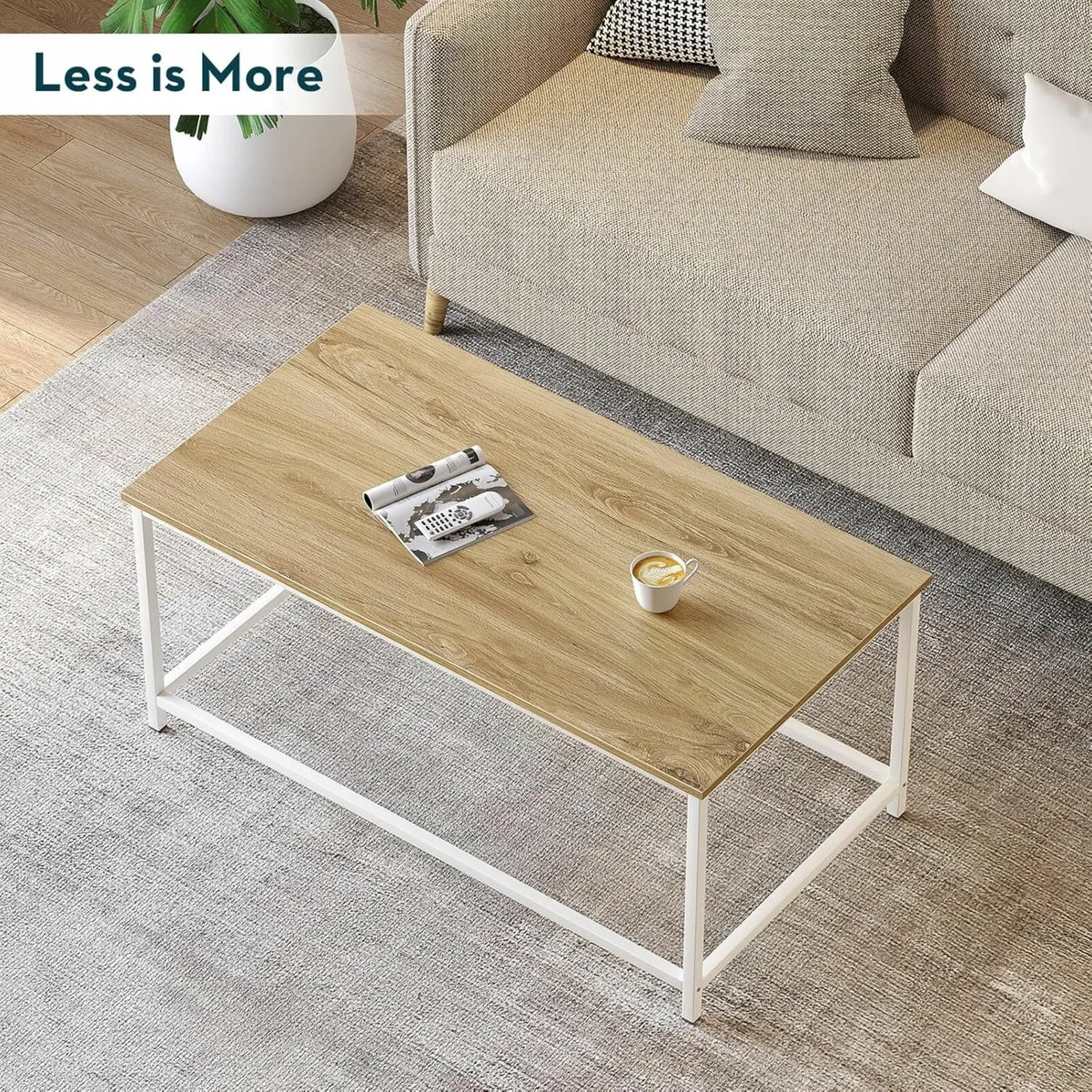 Coffee Table living room Modern Design 100x50cmOak - Image 3