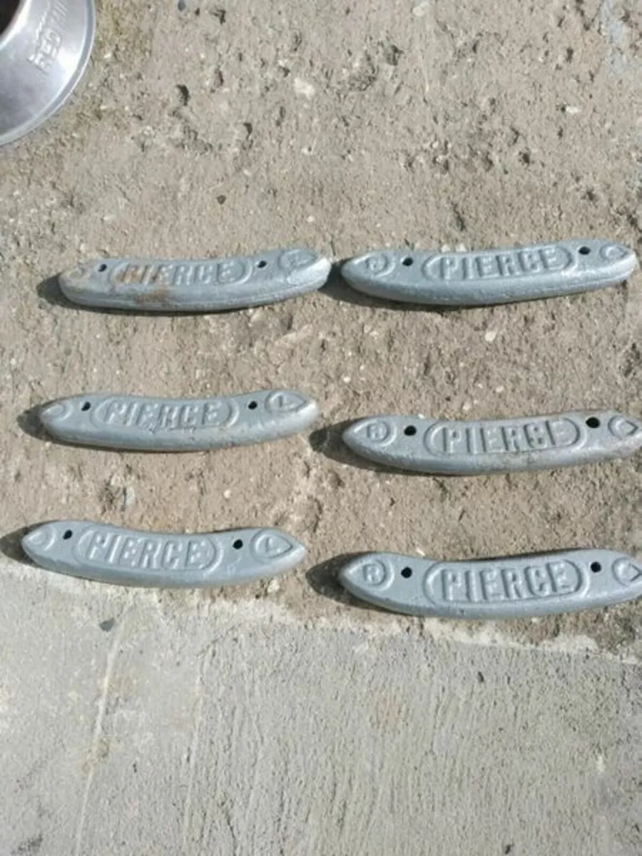 3. pairs of PIERCE cast name plates