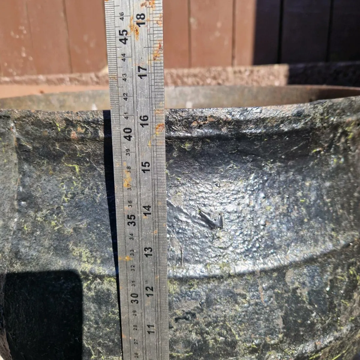 Antique large heavy vintage black pots - Image 2