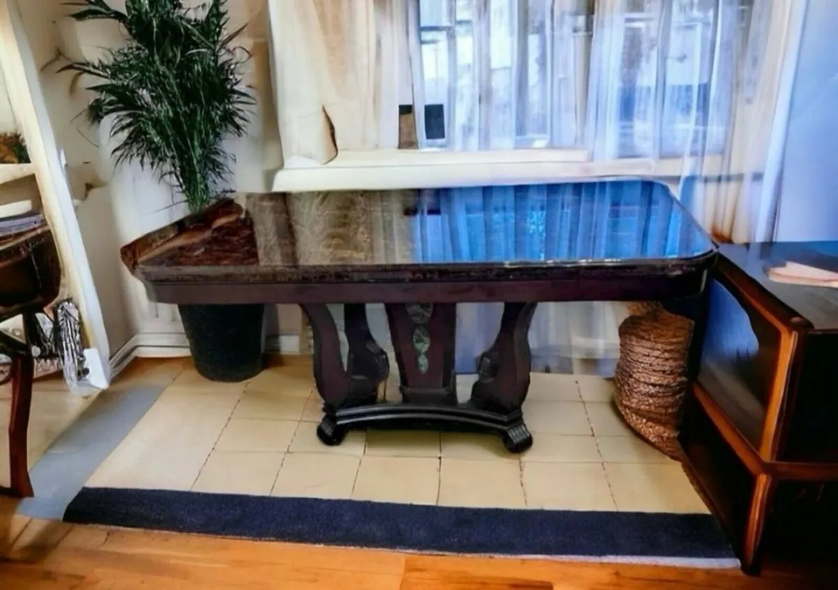 Exquisite large Italian marble table - Image 1