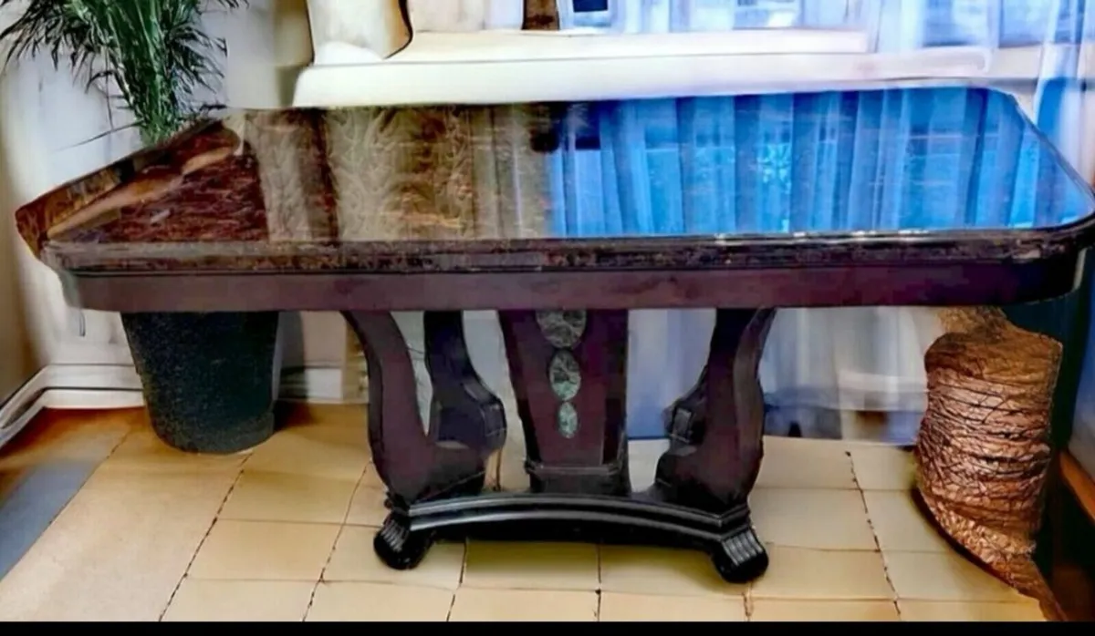 Exquisite large Italian marble table - Image 3