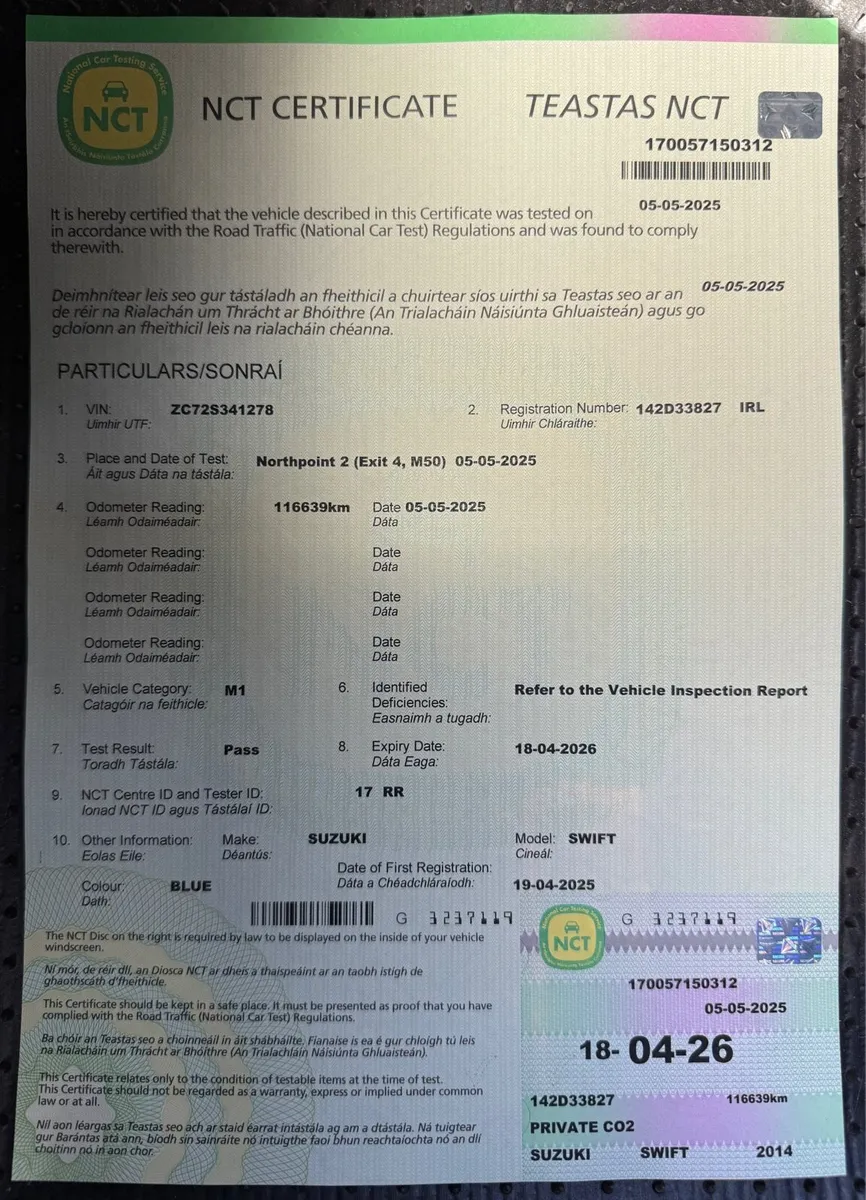2014 SUZUKI SWIFT. 1 YEAR NCT. AUTO 1.2L. SPOTLESS - Image 4