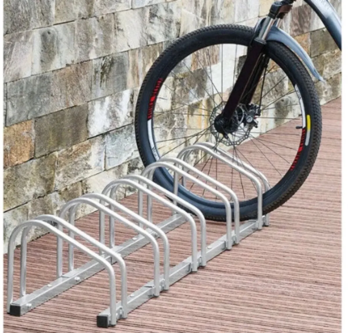 5 Bicycle Parking Stand Steel Bike Rack - Image 1