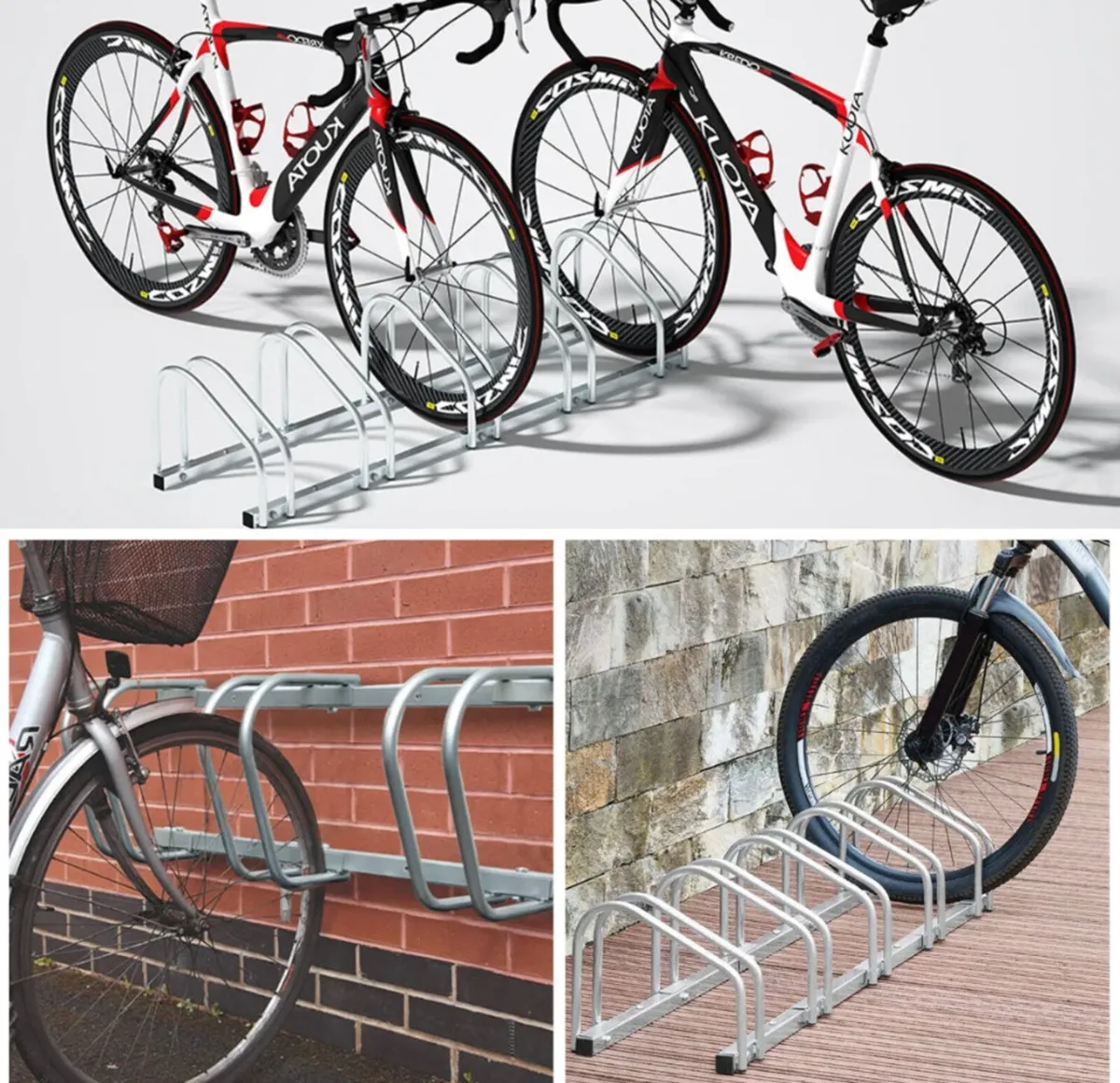 5 Bicycle Parking Stand Steel Bike Rack - Image 3