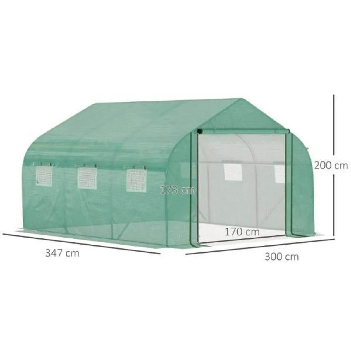 New Walk-in Polytunnel Garden Greenhouse - Image 3