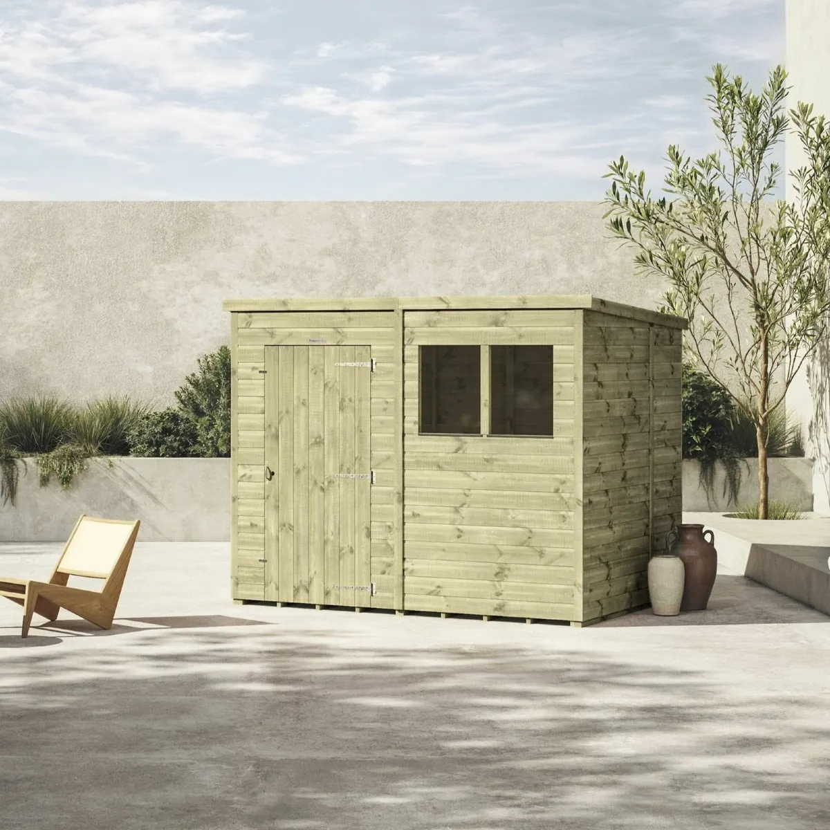 6×8 Premium Coola Timber Pent Garden Shed. - Image 2