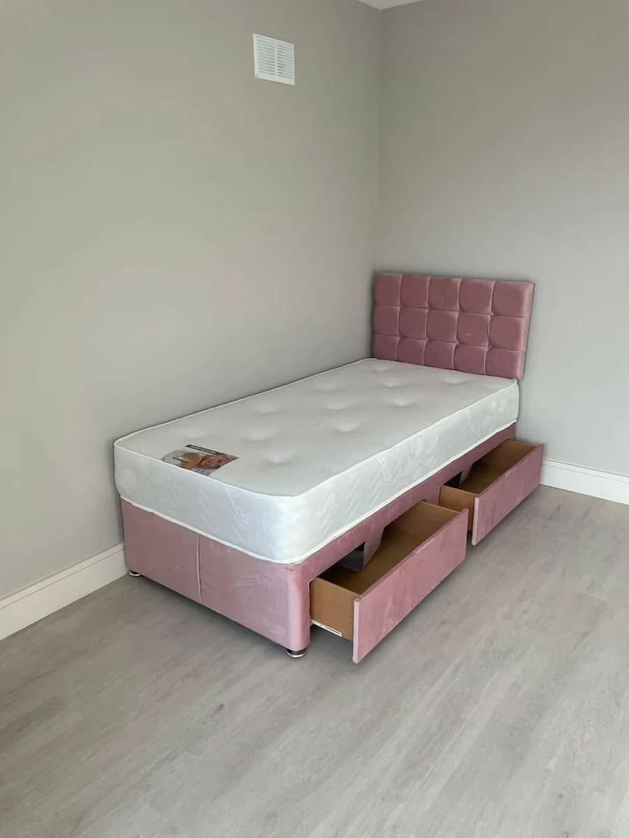 New Divan Beds With Mattresses And Headboard - Image 1