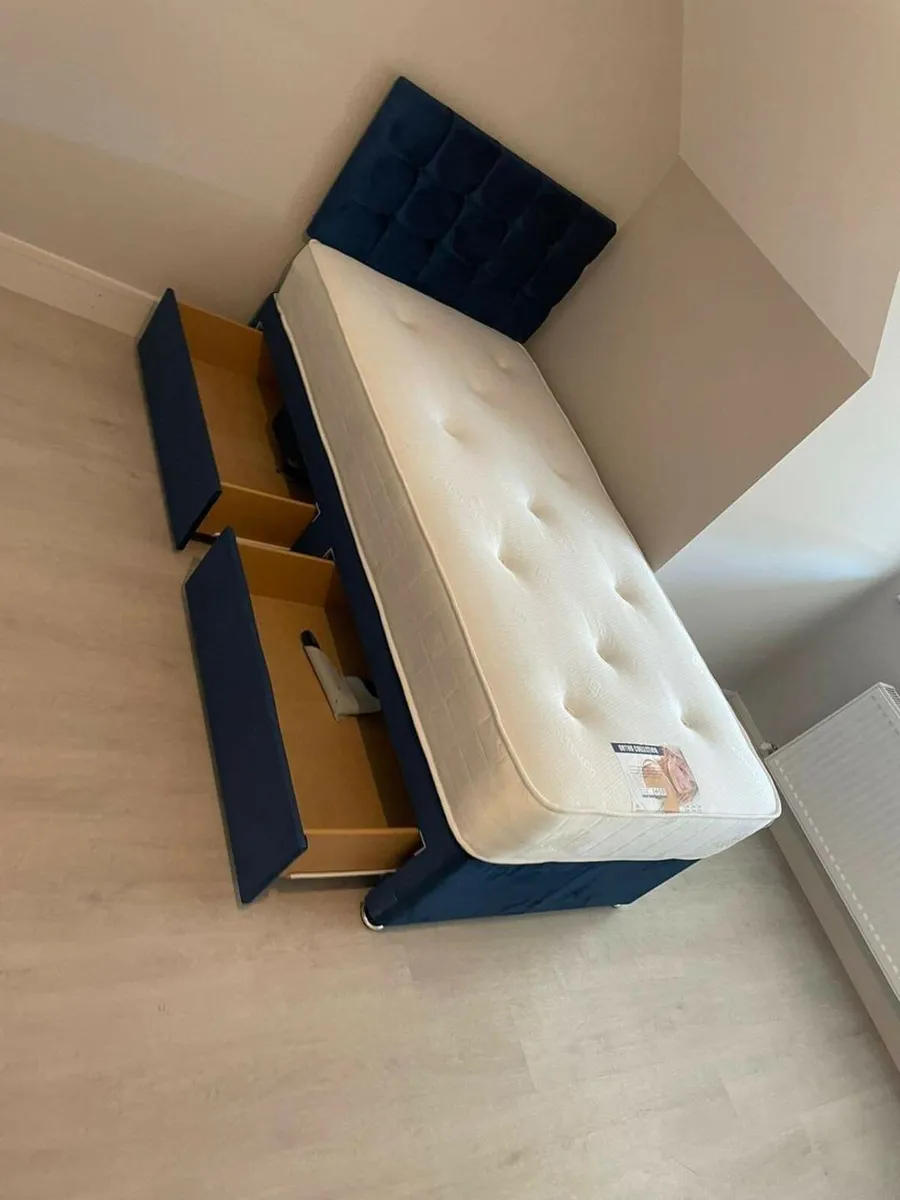 New Divan Beds With Mattresses And Headboard - Image 4