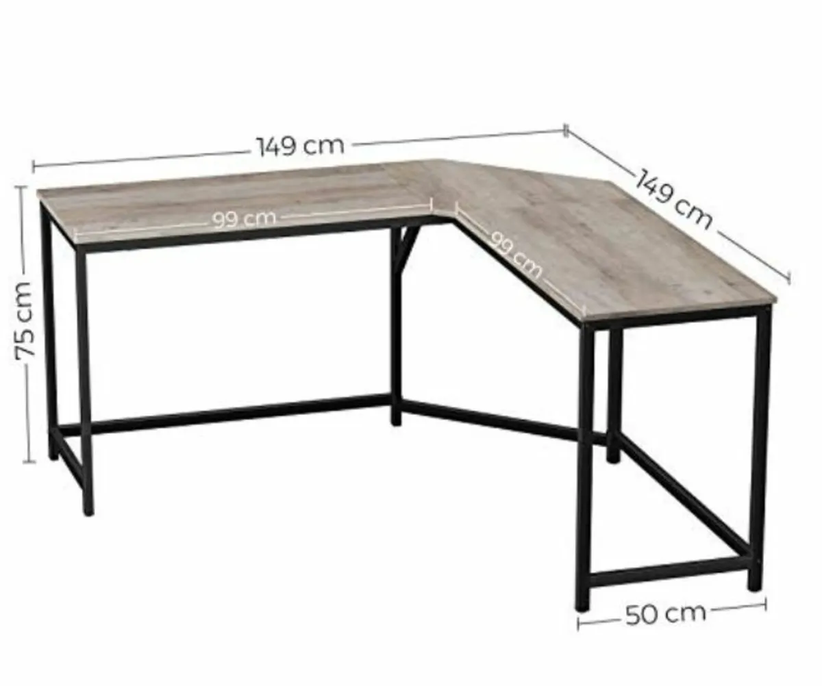 New Greige Home or Office Desk. FREE P&P - Image 2