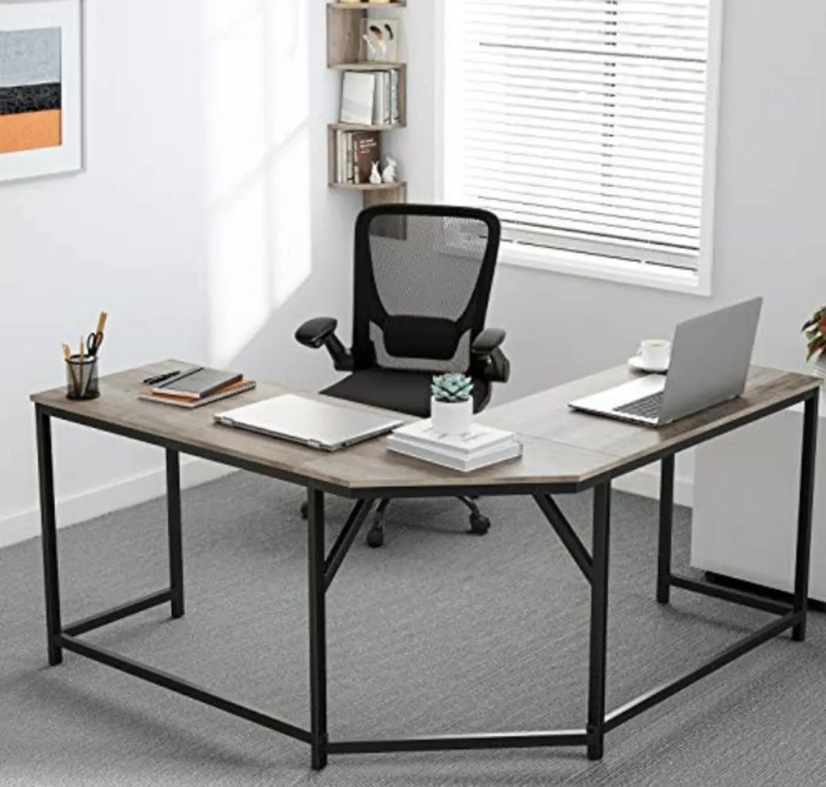 New Greige Home or Office Desk. FREE P&P - Image 1