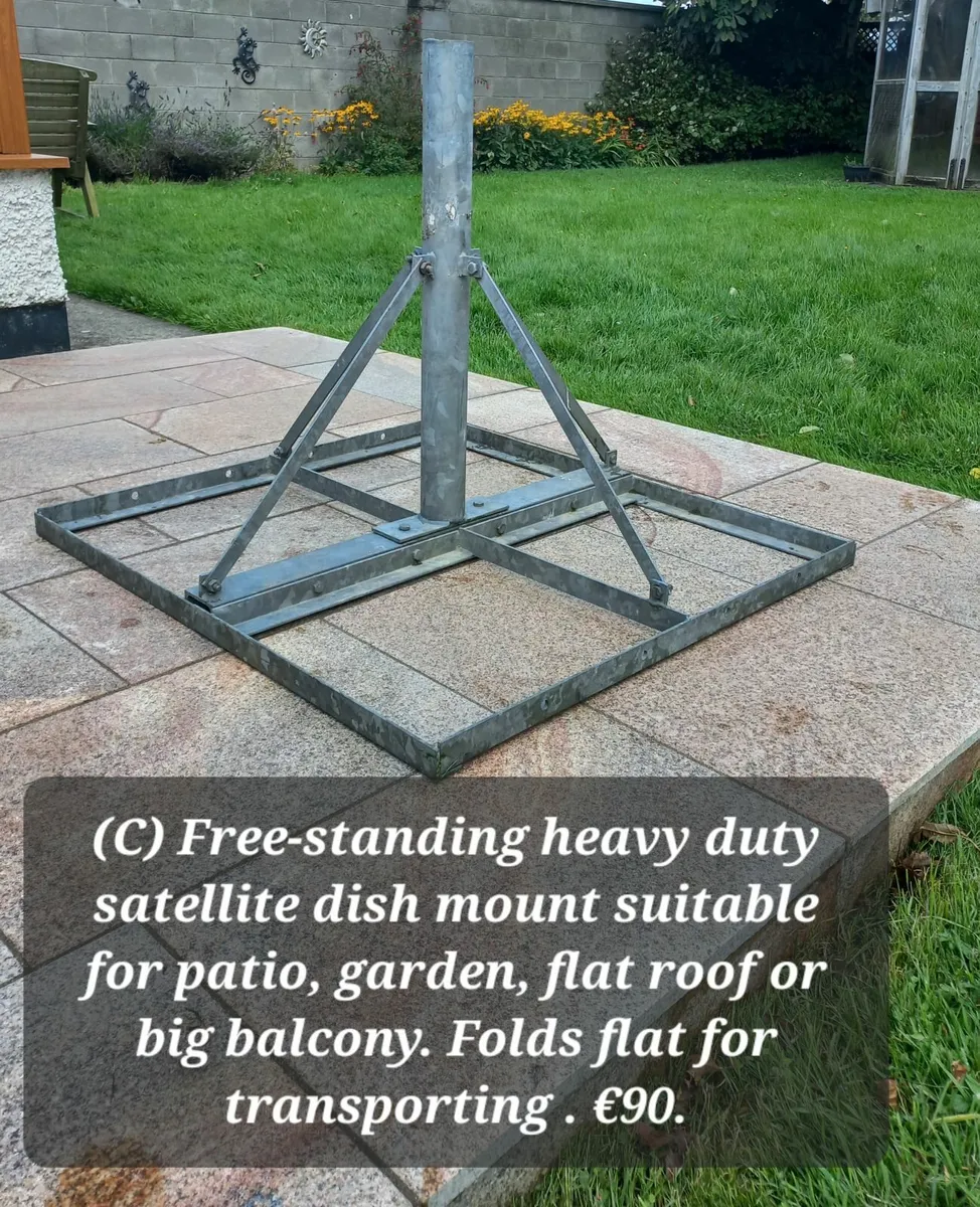 Satellite dish and stands - Image 3