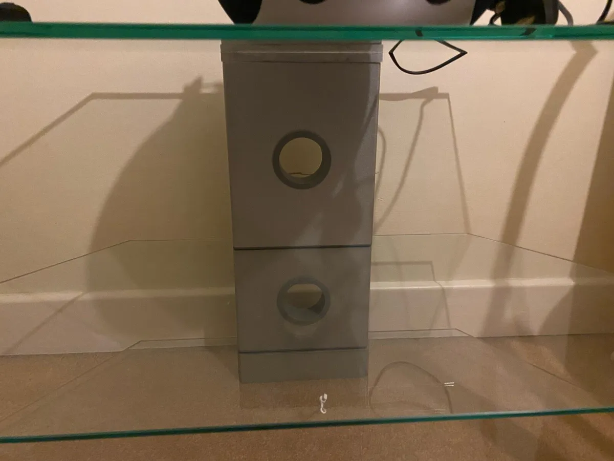 Glass and Chrome TV Table - Image 2