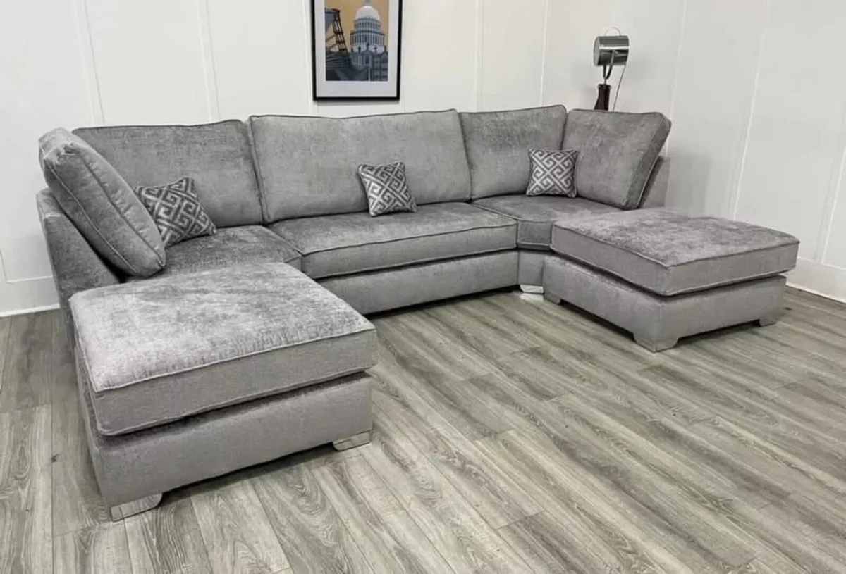 Ushape Scatter and Fullback Cushions Sofa - Image 3
