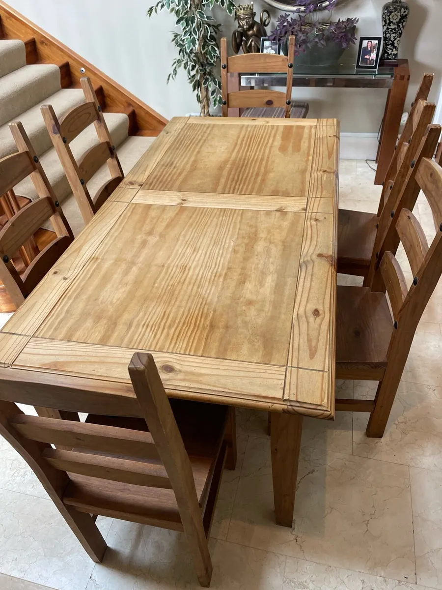Gorgeous Rustic Farmhouse Kitchen Dining Table - Image 2