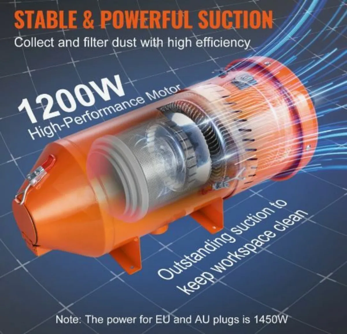 Dust Collection System: 1450W Dust Collector - Image 3