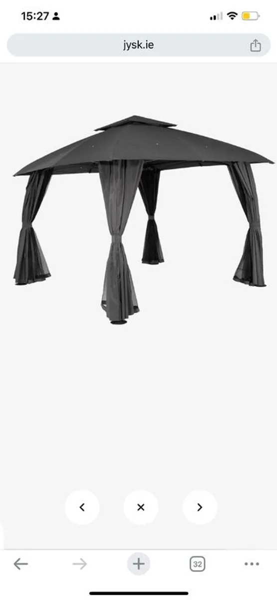 Gazebo New Steel frame with water-resistant polyester canopy - Image 2