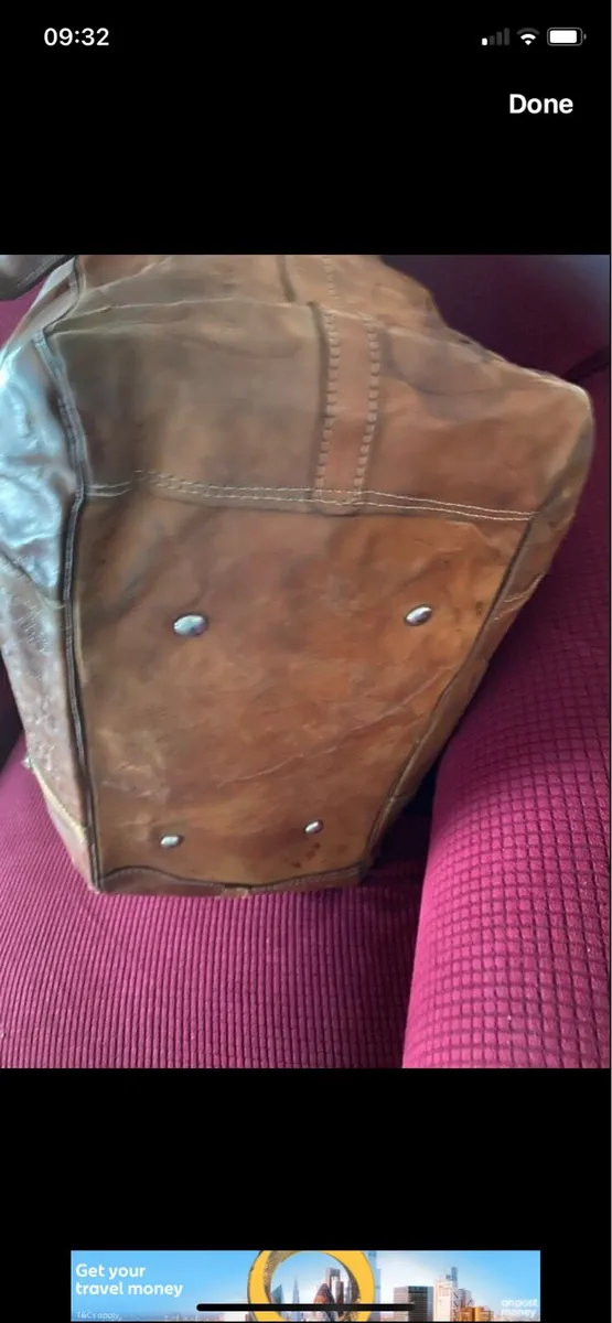 Large Vintage Leather Hold All - Image 3