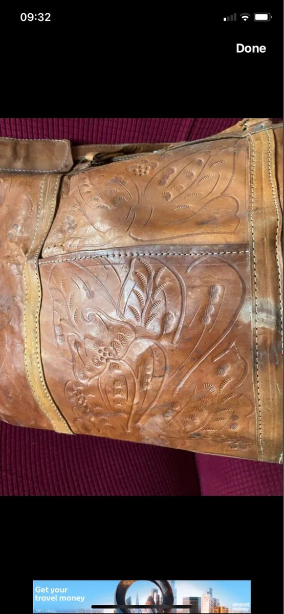 Large Vintage Leather Hold All - Image 4