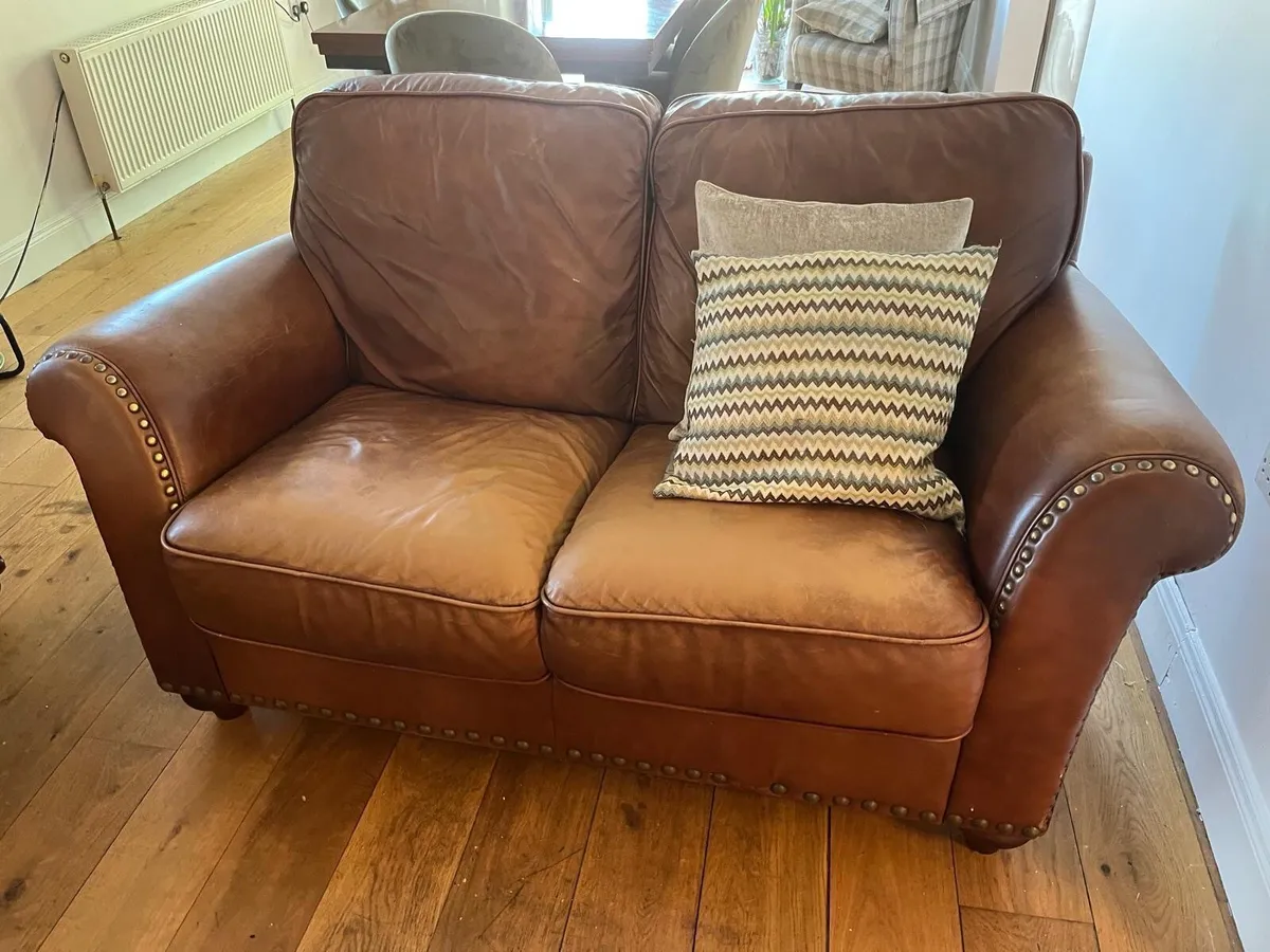 Real leather couch - Image 2