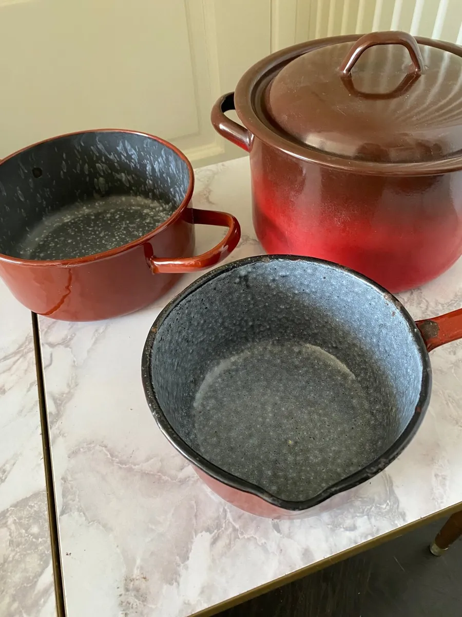 Pots - enamel pots - red - Image 2