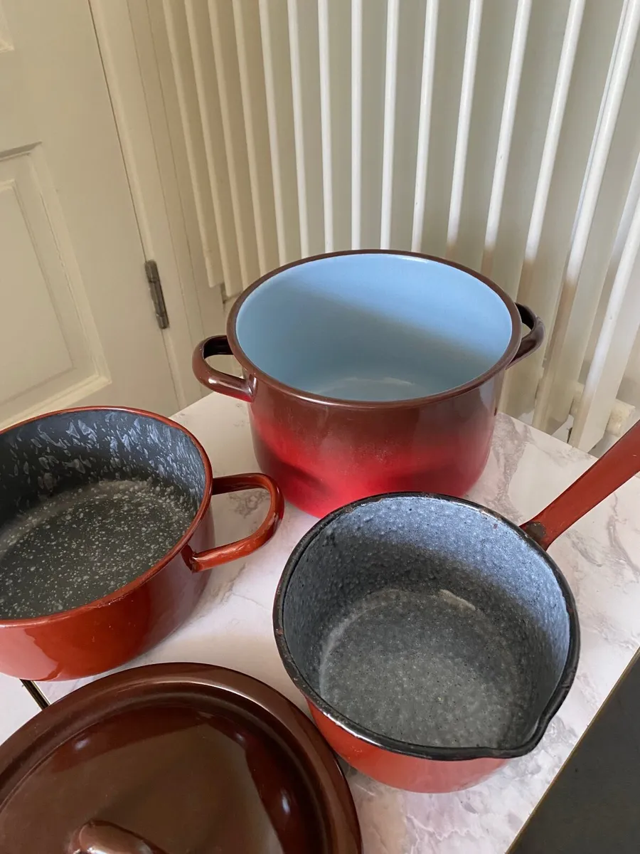 Pots - enamel pots - red - Image 4