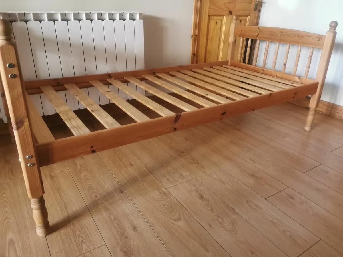 Pine Quality Sturdy single bed+quality mattress - Image 2