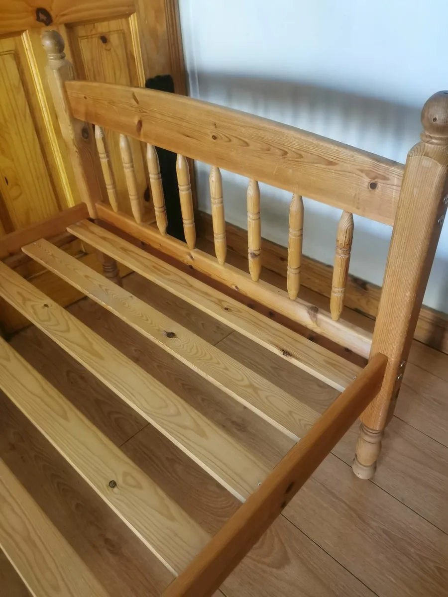 Pine Quality Sturdy single bed+quality mattress - Image 3