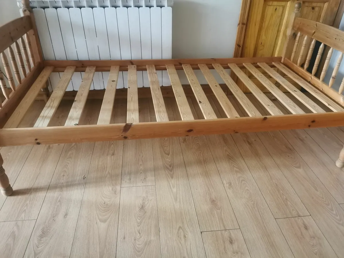 Pine Quality Sturdy single bed+quality mattress - Image 4